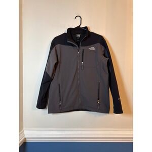 The North Face Softshell Jacket Boys XL Grey Black Apex Bionic Full Zip Coat